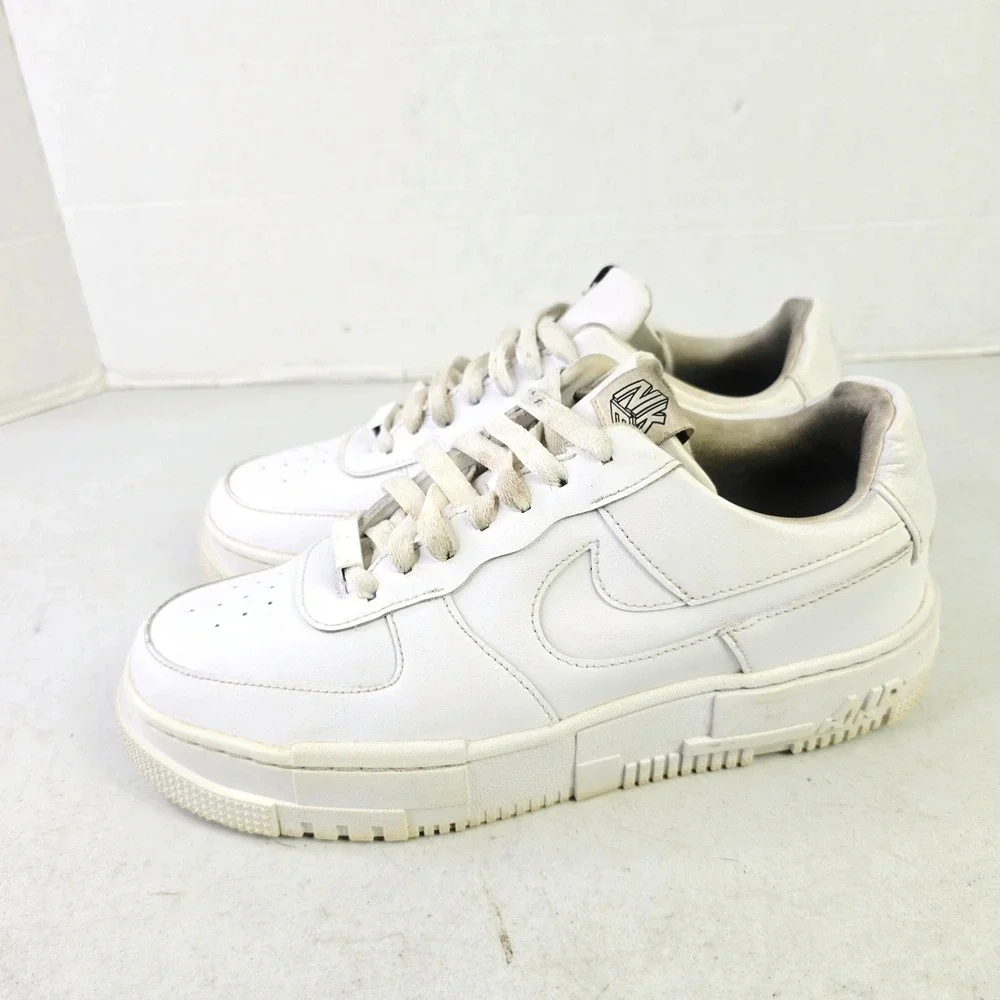 Nike Women Air Force 1 Pixel Sneakers 9 White Low Top CK6649-100 AF1 Platform